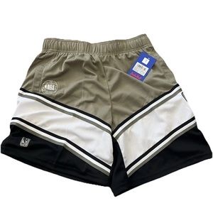 NBA Men's Black and White Shorts